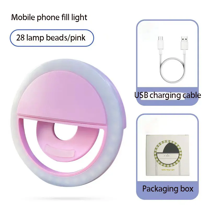 RK12 invullicht mobiele telefoon LED selfie schoonheid live invullicht USB opladen invullicht