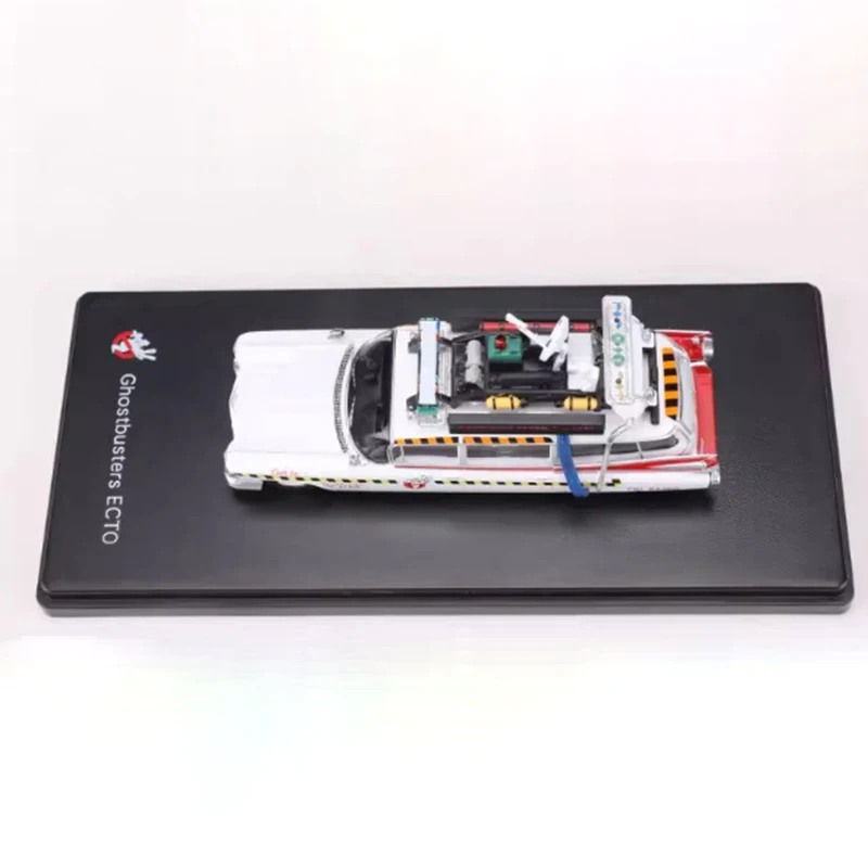 Ys 1:64 escala cadi ECTO-1 liga simulação modelo de carro coleção estática decorado presentes do feriado brinquedos lembrança presente