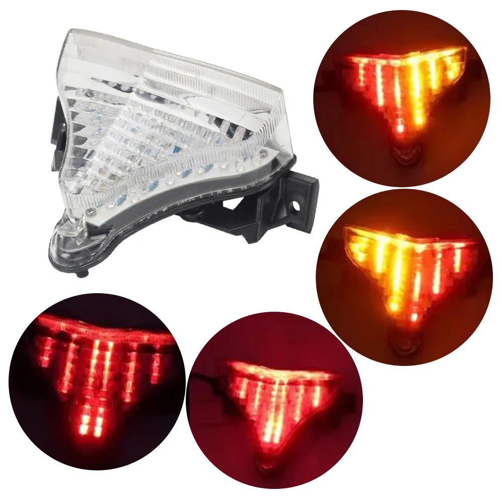 1PC Motorcycle LED Taillight Clear/Smoke Lens Fit for Yamaha YZF-R1 2009-2014 ABS LED Rear Warning Brake Light