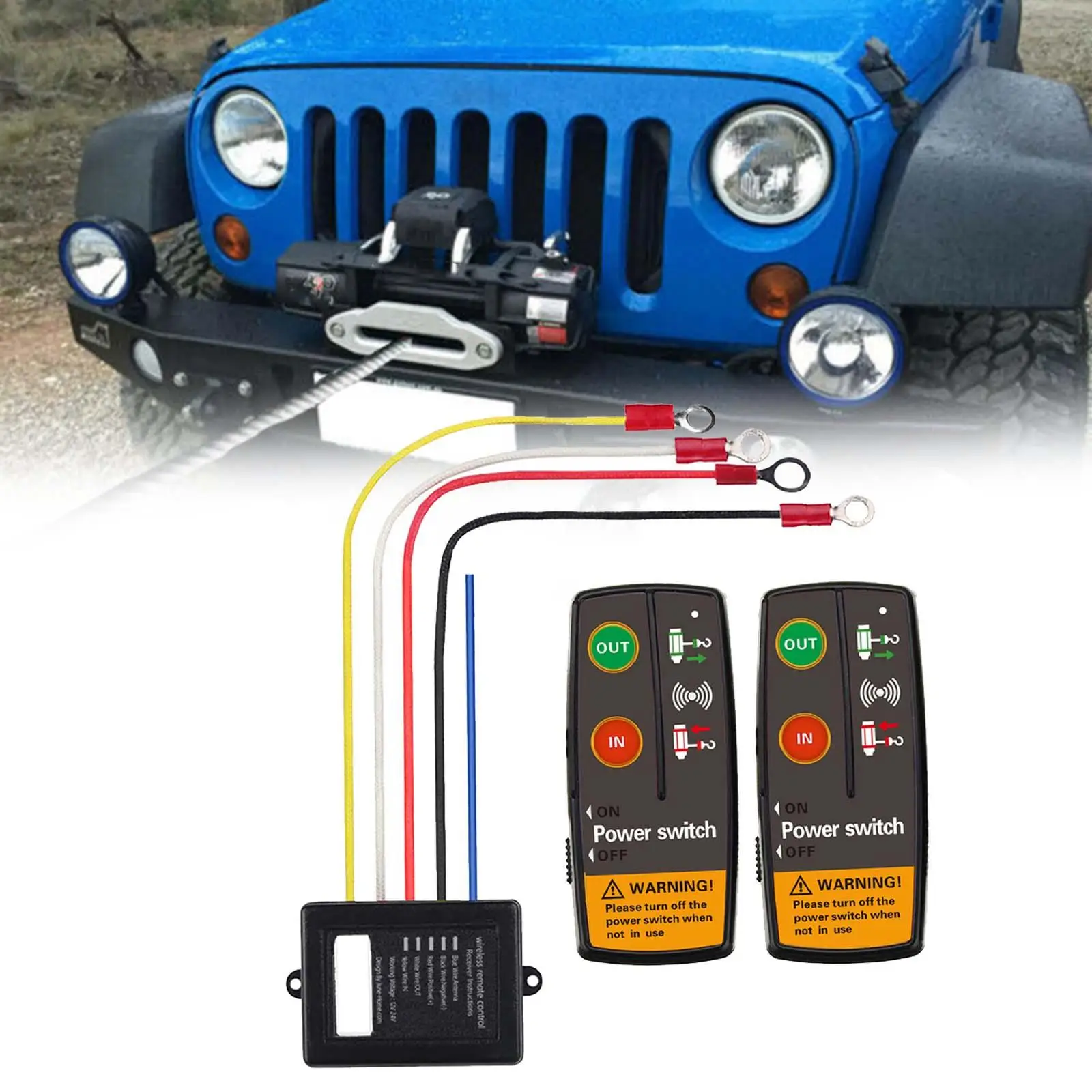 24V 12V Electric Smart Winch Contactor Remote Control Systems Wireless for ATV