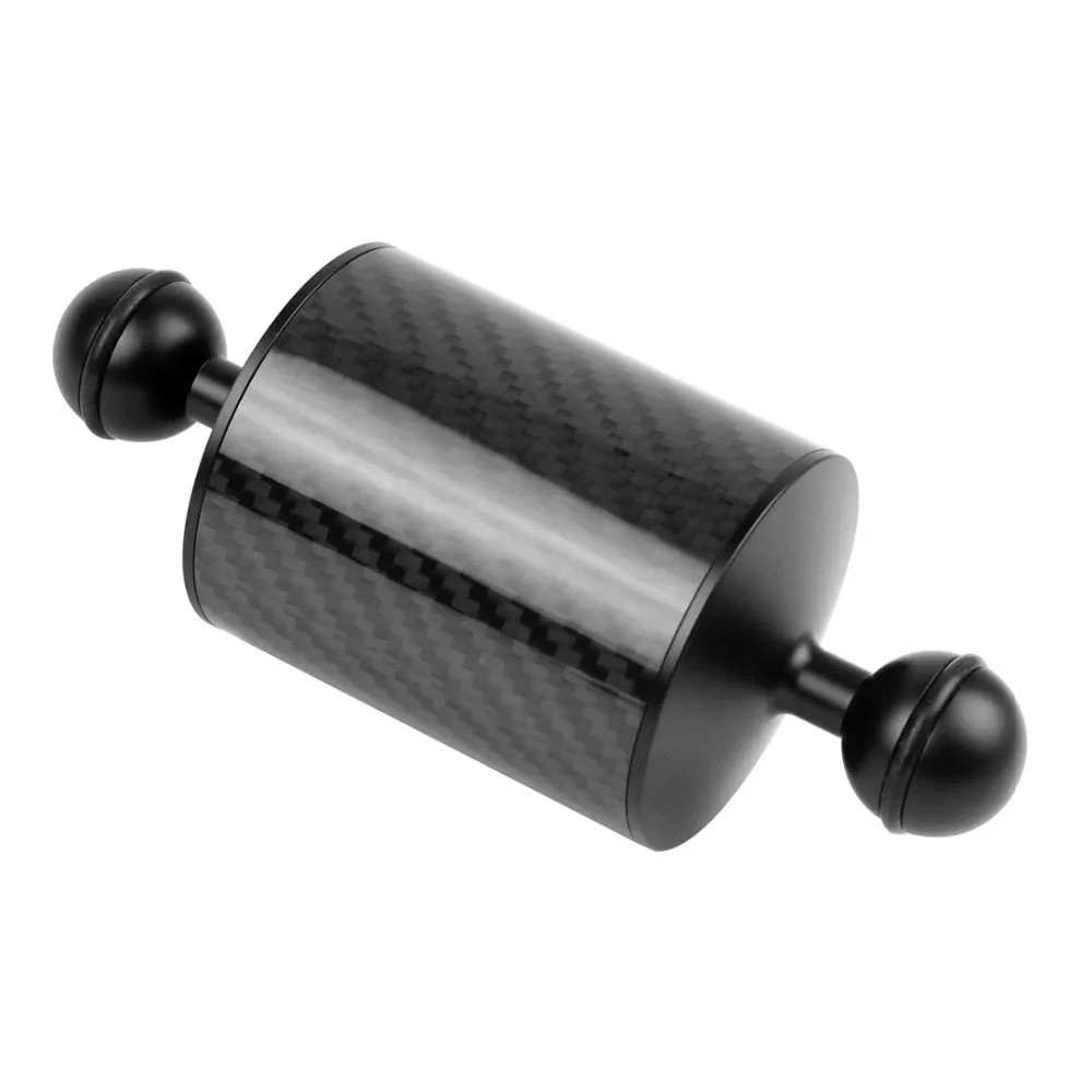 2x Kohle faser Float Auftrieb Wasser arm Doppel kugel halterung 1 Zoll d60mm für Gopro Unterwasser DSLR Kamera Tauch schale Fotografie – Detail 32