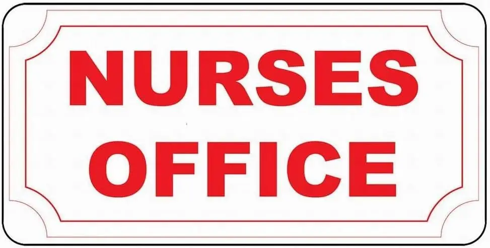 Nurses Office Red Notice Sign Safety 8x12 Tin Metal Signs Road Street Sign Outdoor Decor Metal Vintage Sign