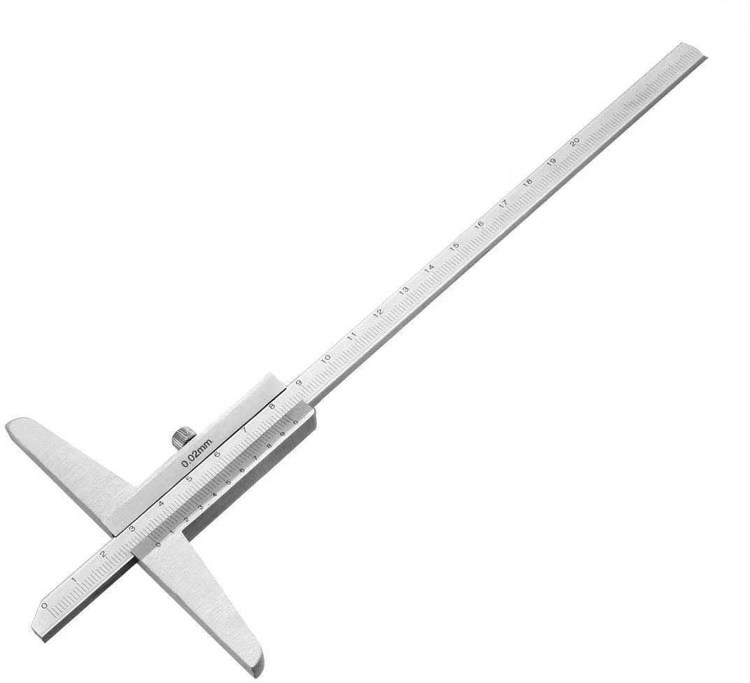 

Big Size Stainless Steel Measuring Tools Hand Use Long Depth Vernier Caliper Fine Adjustment Monoblock