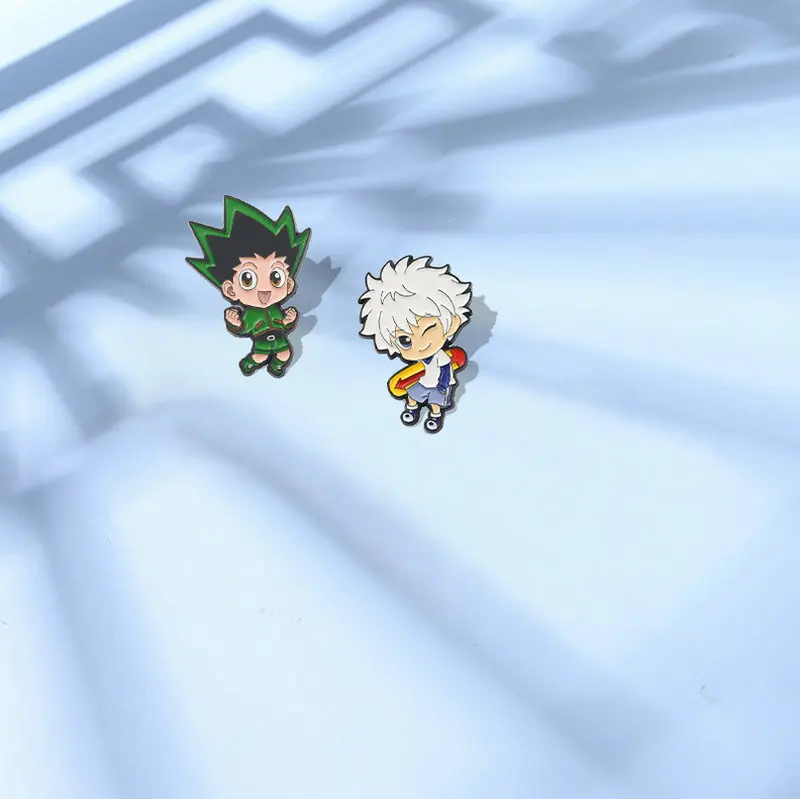 HUNTERxHUNTER Enamel Pin Custom GON Killua Kurapika Leorio Hisoka Brooch Lapel Badge Anime HxH Jewelry Gift for Fans