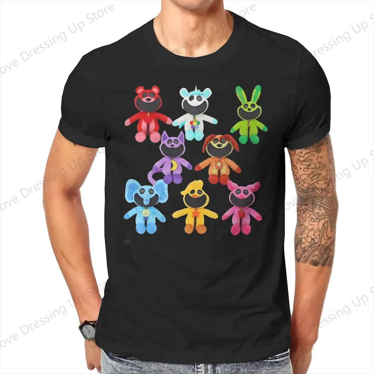 Smiling Critters Horror Game Critters Smiling T Shirt Harajuku Alternative Men's Tshirt Cotton  Men Clothing
