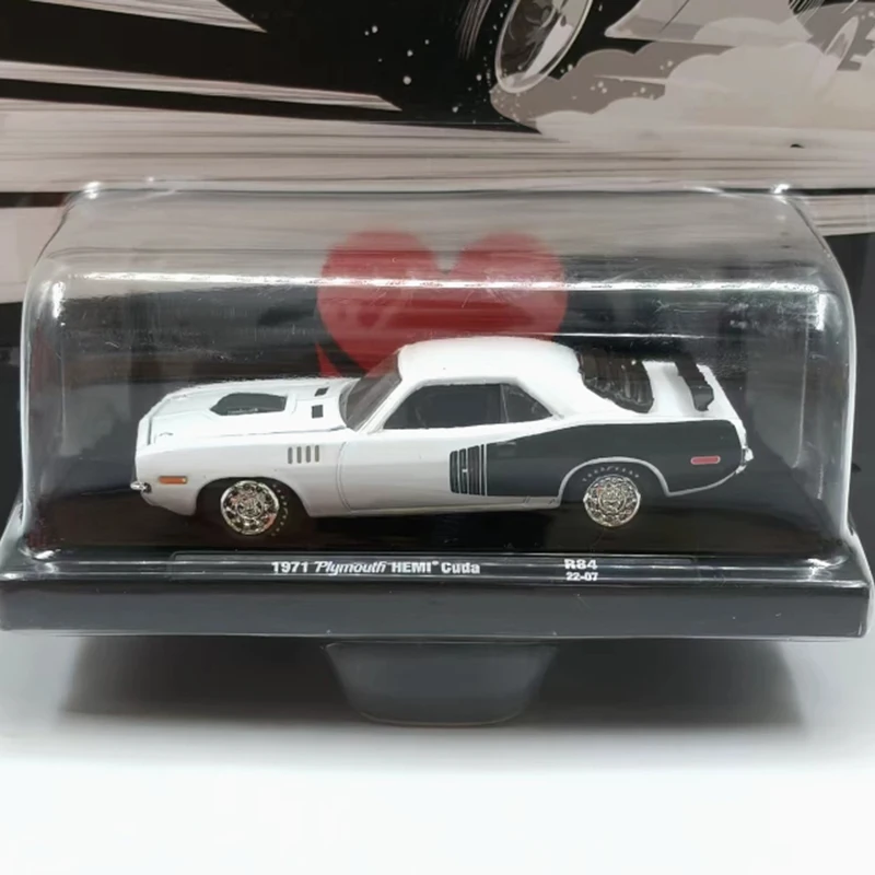 

M2 масштаб 1:64 1971, модель Plymouth HEMI из сплава, металлическая модель автомобиля, статическая коллекция, Decoratede, праздничные подарки, игрушки, сувенирный подарок