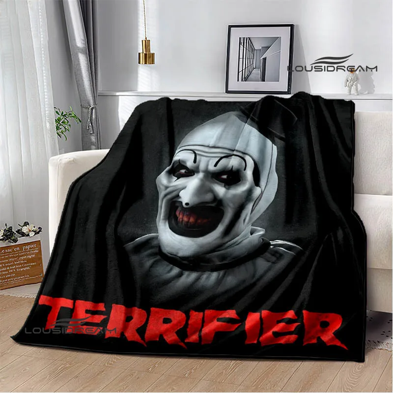 Terrifier horror movie printing Blanket Children Warm Blanket Flannel Soft and Comfortable Blanket picnic blanket birthday gift