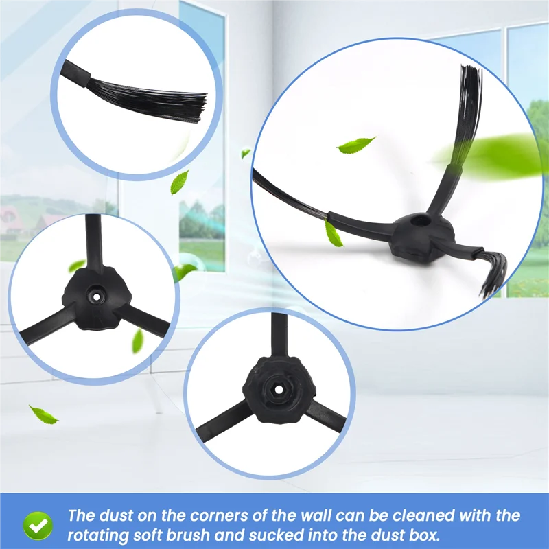 N98R 1 paio di aspirapolvere robot con spazzola laterale a 3 bracci per Ecovacs CEN540 CR120