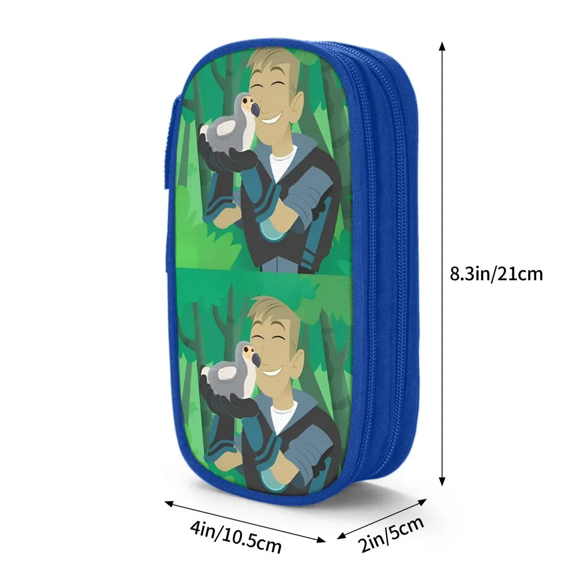 مقلمة Wild Kratts أنيمي العودة إلى المدرسة مقلمة قماش الطفل لطيف المحمولة قلم رصاص الحقيبة منظم قرطاسية