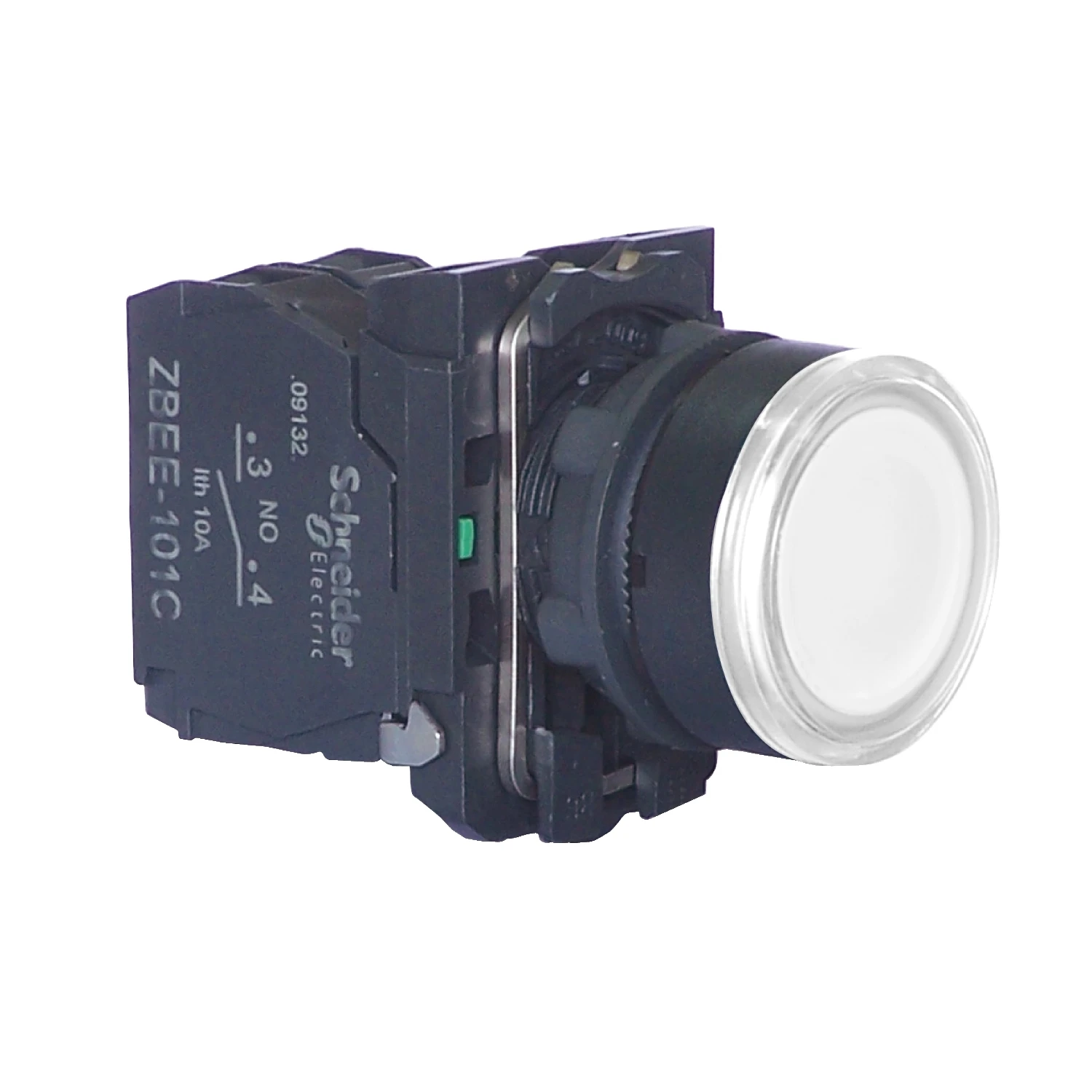 White illuminated pushbutton spring return XB5AW31B1C XB5AW31B1 = ZB5AW313C + ZB5AW0B11C