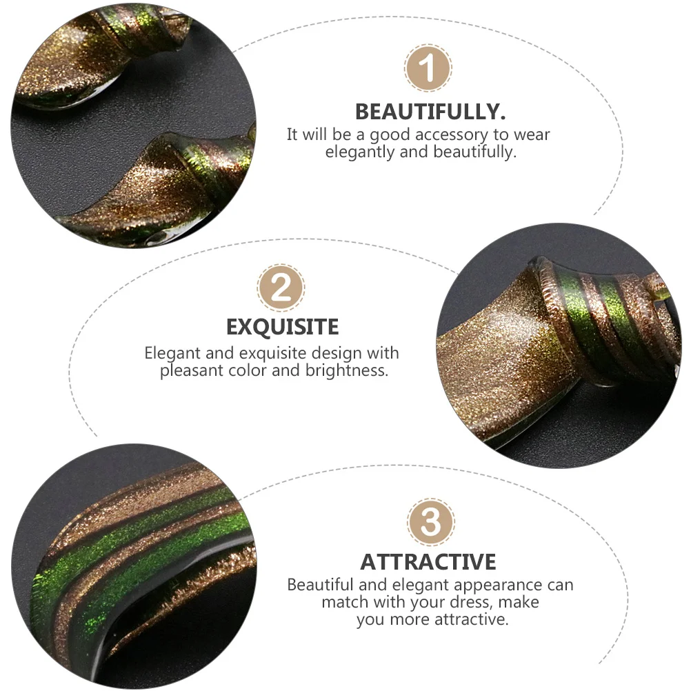 

Spiral Pendant Glass Necklace Earring Set Elegant Jewelry for Women Party Prom Wedding Accessories Woman Necklace Earring Set