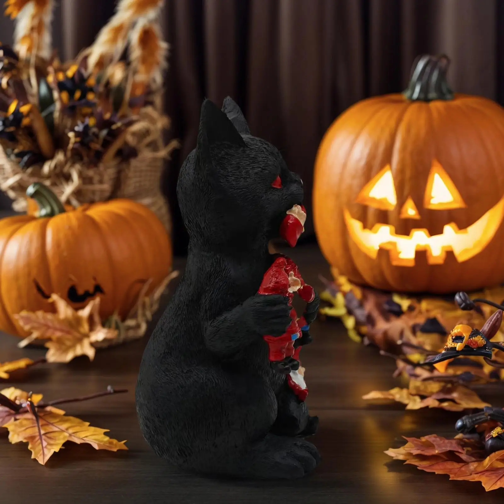 

Статуя черного кота, праздничный декор, скульптура для стола, фигурка гнома, украшение для дома, коллекционеров, любителей, дисплей