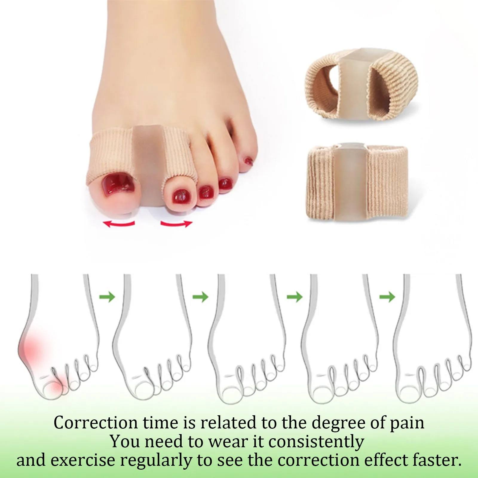 Adult Toe Separator Valgus Silicone Toe Spacer To Improve Thumb Valgus Valgus Orthosis For Men And Women Physical correction