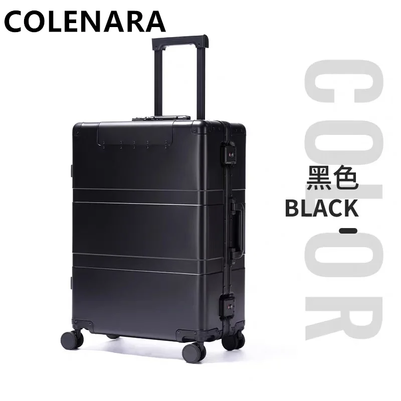 

COLENARA 2026 New All Aluminum Magnesium Alloy High Quality Luggage 20 Inch Portable Boarding Box Large Capacity Rolling Luggage
