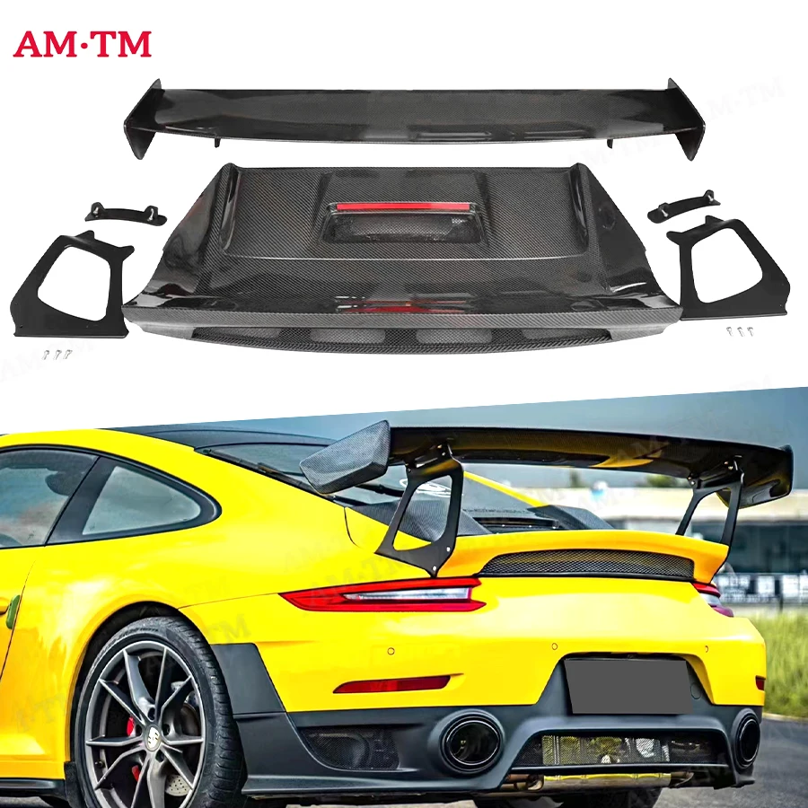 

Для Porsche 911 991 GT2 Стиль Высококачественный спойлер из углеродного волокна Заднее крыло Авто гоночный автомобиль Стайлинг Хвостовая губа Крыло Комплект кузова