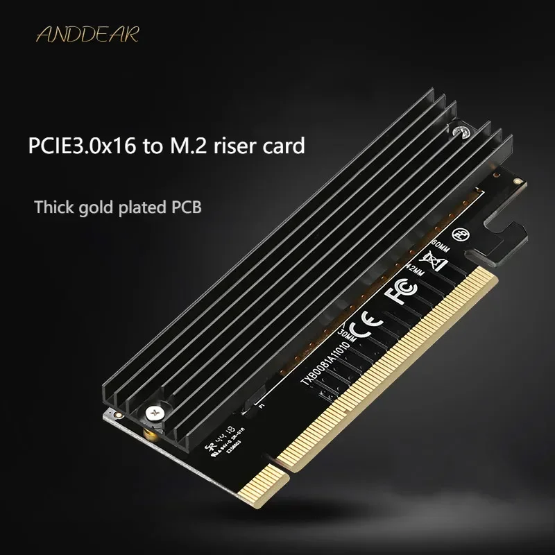 ANDDEAR-Carte adaptateur M.2 vers PCIE 3.0 pour ordinateur, extension haute vitesse, lecteur à semi-conducteurs X16