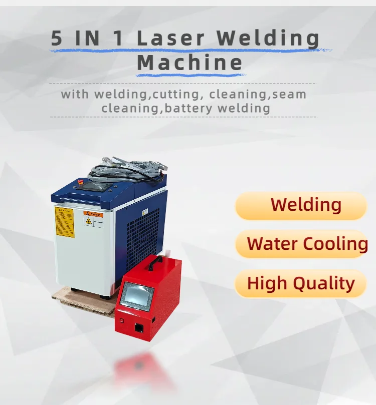 

5 in 1 Fiber Laser Welding Cutting Cleaning Machine | for Metal, Weld Seam,Battery Welding 1500W-3000W Optional
