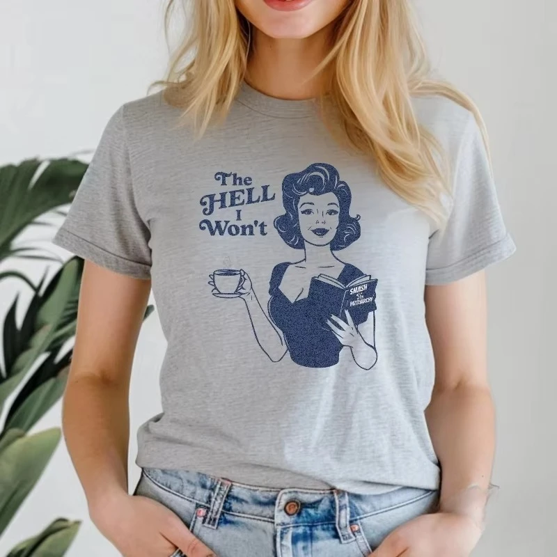 Feminist Resistance Women's T-shirt Retro Feminist T-shirt Smash Patriarchy Four Seasons New Unisex Casual Fashion T-shirt Tops