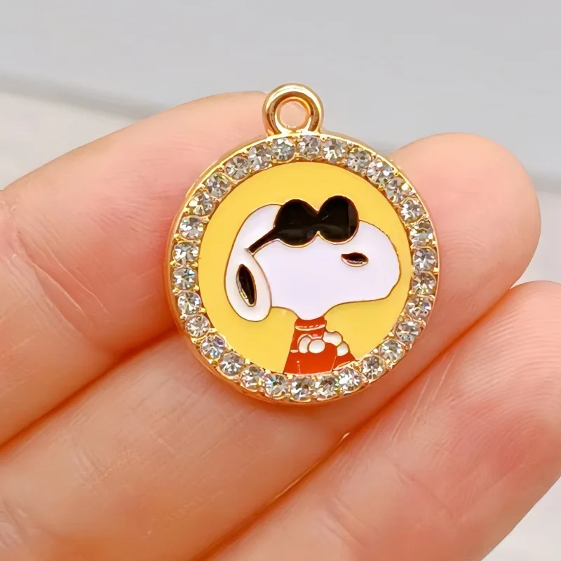 10pcs alloy drip oil dog pendant, DIY jewelry making earrings, keychain accessories image 2