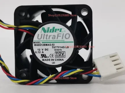 

Новый вентилятор-кулер для Nidec W40S12BMA5-57 12 В 0,12 А 4 см 4028 ШИМ-контроль температуры охлаждающий вентилятор 40*40*28 мм