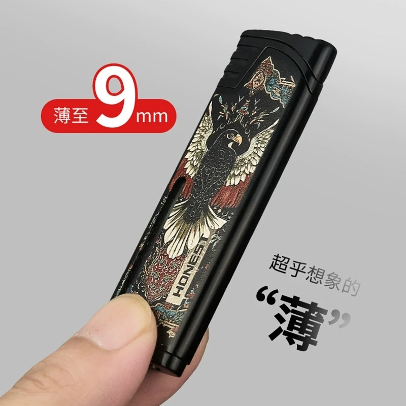 HONEST new style Metal Butane gas windproof torch Lighter Ultra-thin cigar lighter premium men utility smoking accessories gift