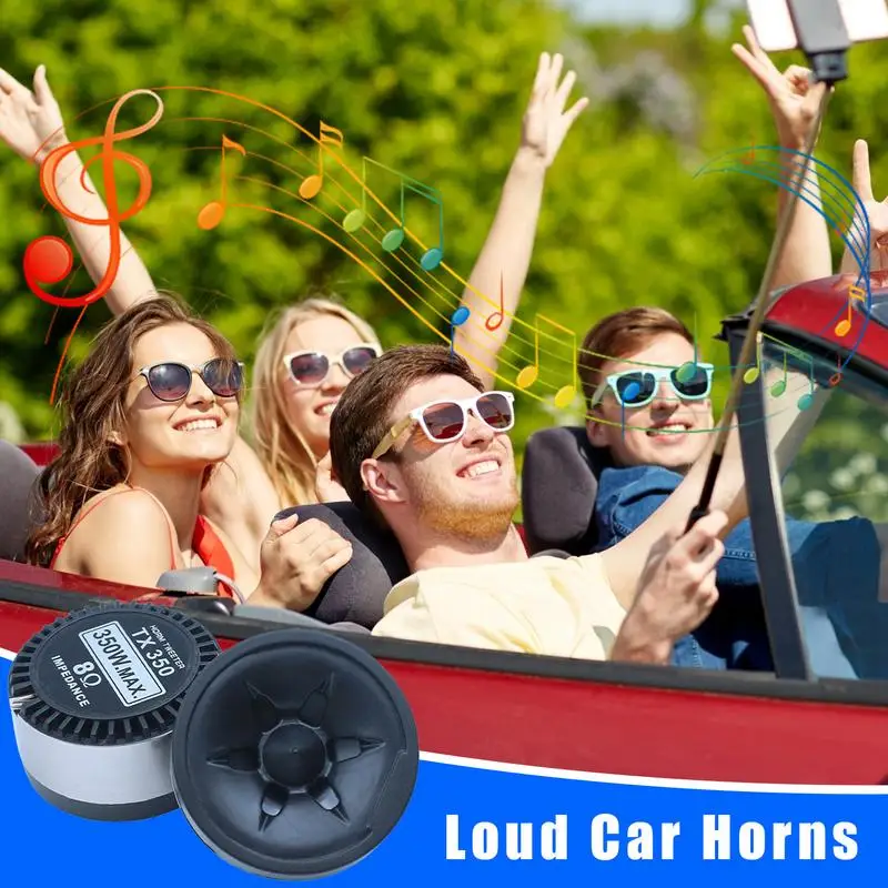 Loud Car Horns Electric 90DB Stereo Air Horns Auto External Speaker Multifunctional Car Mount Horns For Travel Daily Driving