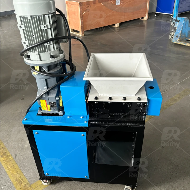 Small Mini Industrial Twin Two Double Shaft Wood Biomass Textile Glass Recycling Crushing Crushers Shredding Shredder Machine