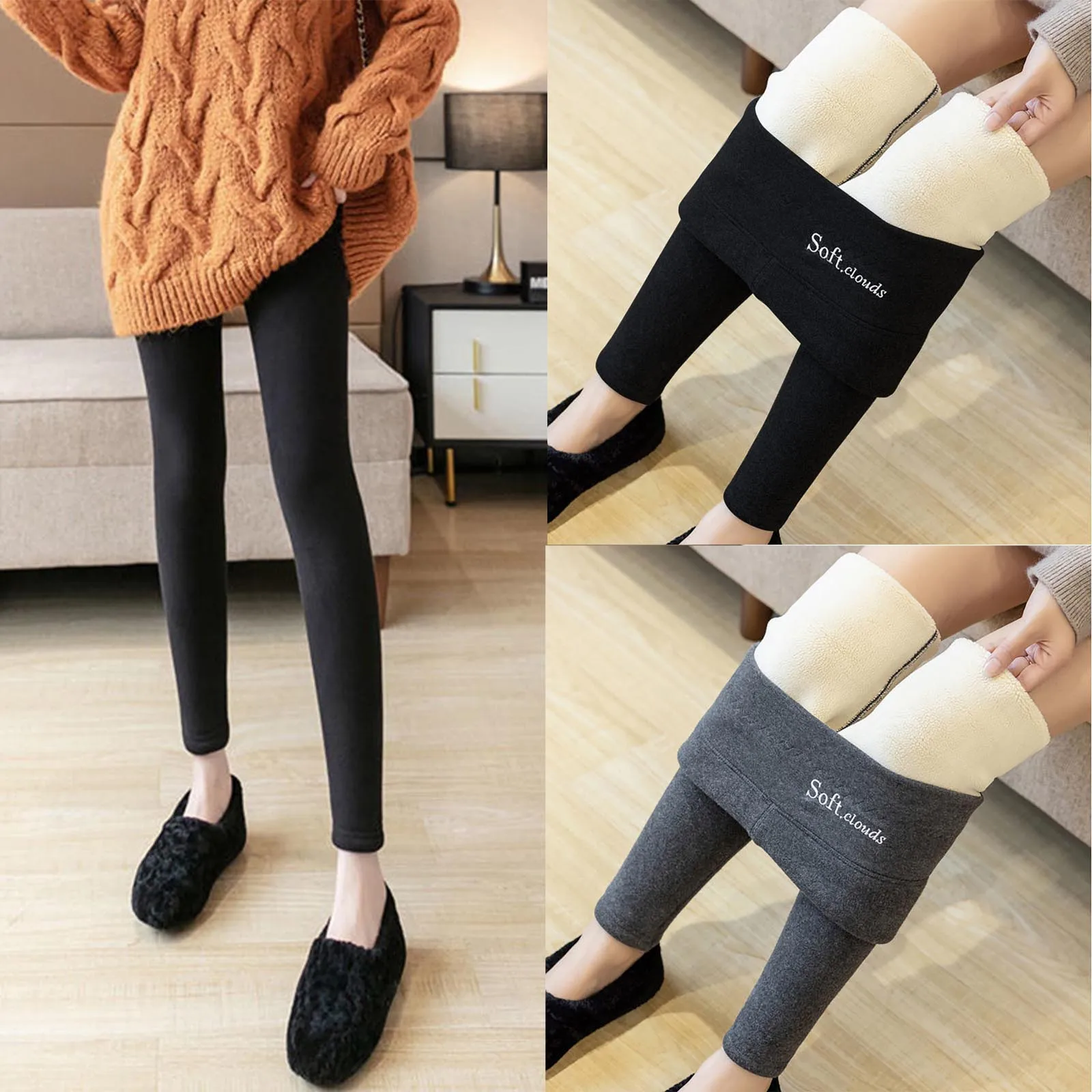 

Women'S Winter Leggings Slimming Thermal Pants Tight Solid Leggings Skinny Thick Warm Fleece Leggings Pantalones Leggins Mujer