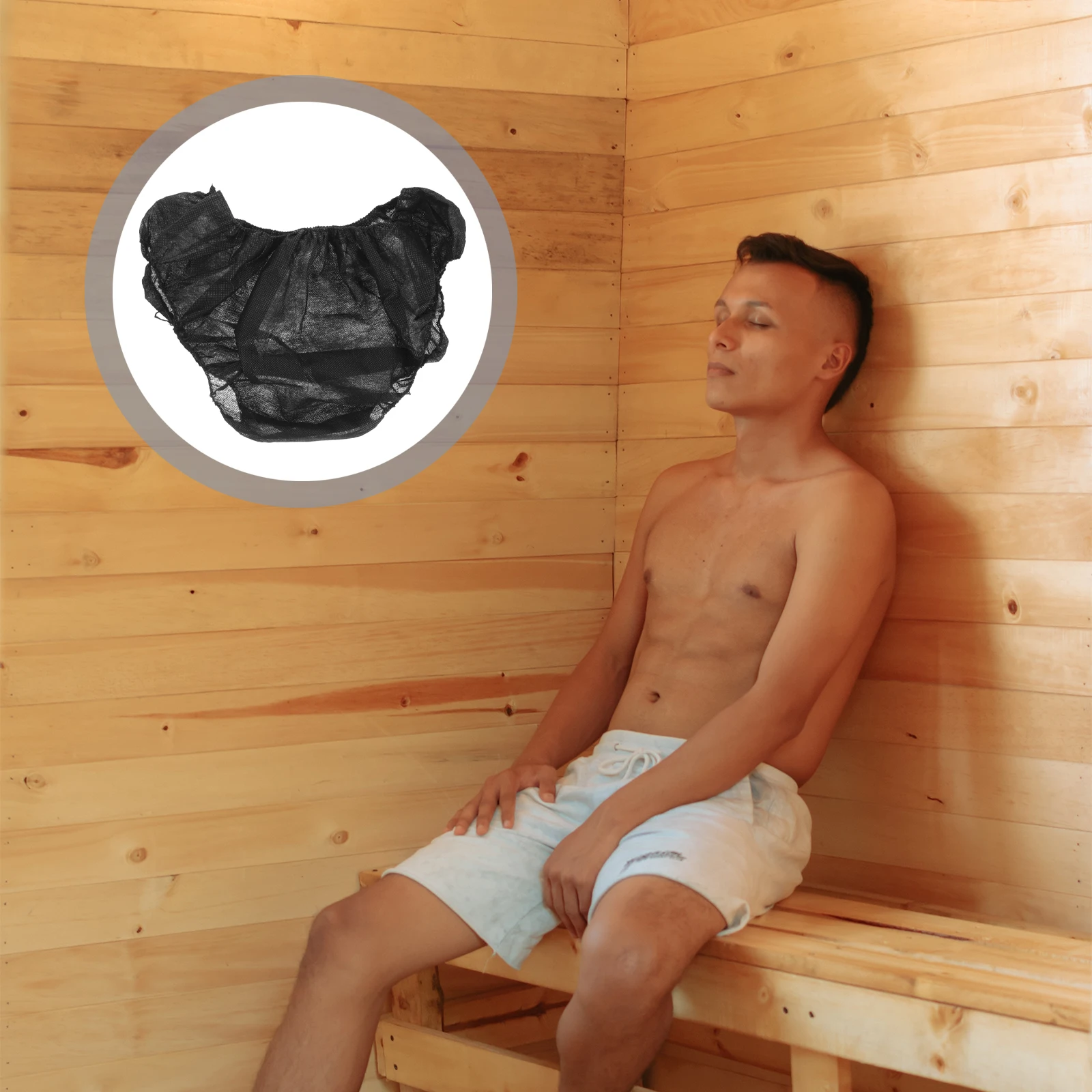 

15pcs Disposable Underwear Non-Woven for Travel Hotel Spa Sauna Black One-Size Fits Most Lightweight Breathing