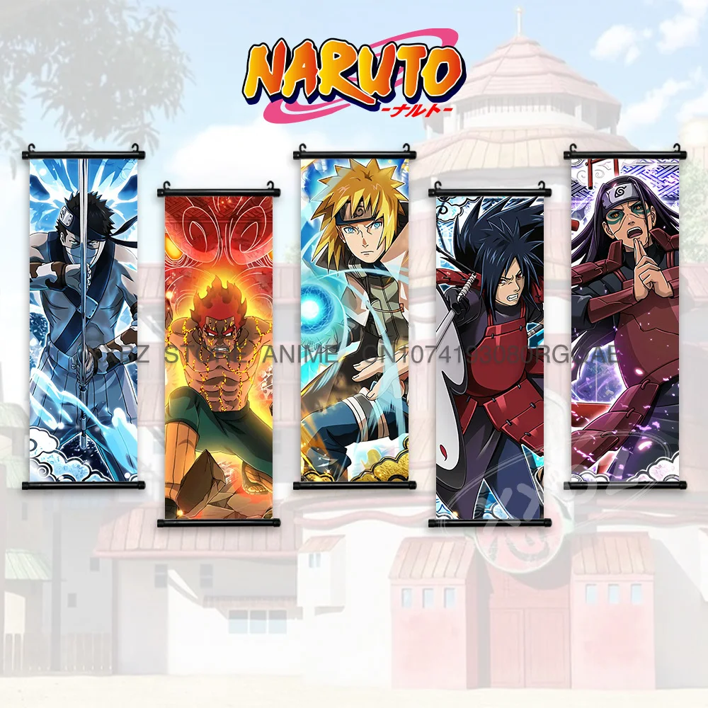 

Naruto Scrolls Pictures Uchiha Madara Hanging Painting Interior Home Decor Anime Posters Wall Art Canvas Gai For Computer Room