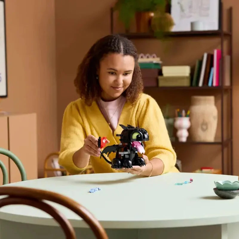 Nuevos juguetes de bloques de construcción de la serie IDEAS para colección de fans de niños y niñas, regalo de cumpleaños 10375 Cómo entrenar a tu dragón - Sin dientes