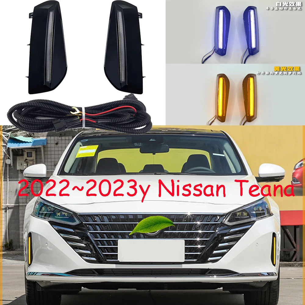 1set car bupmer head light for Nissan Teana daytime light altima LED 2022~2024y car accessories fog for NISSAN headlamp