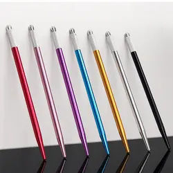 Microblading Pen Permanent Makeup Holder Fog Eyebrow Manual Micropigmentation Colors Machine Eyeliner Round Needles Tattoo