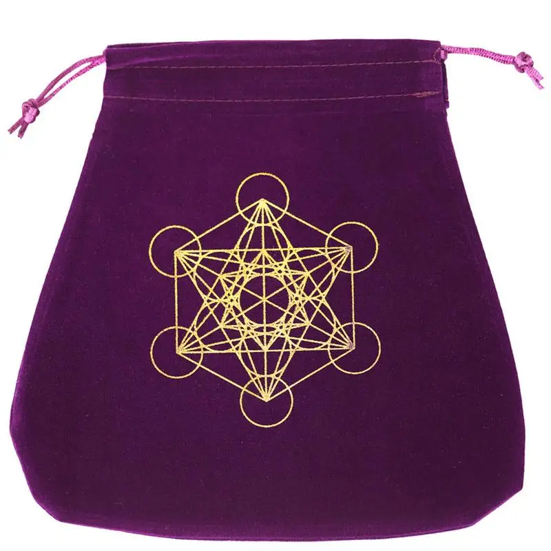 

Cards Storage Bag Velvet Tarot Oracle Runes Constellation Witch Divination Accessories Dice Drawstring Package Travel Gift Bag