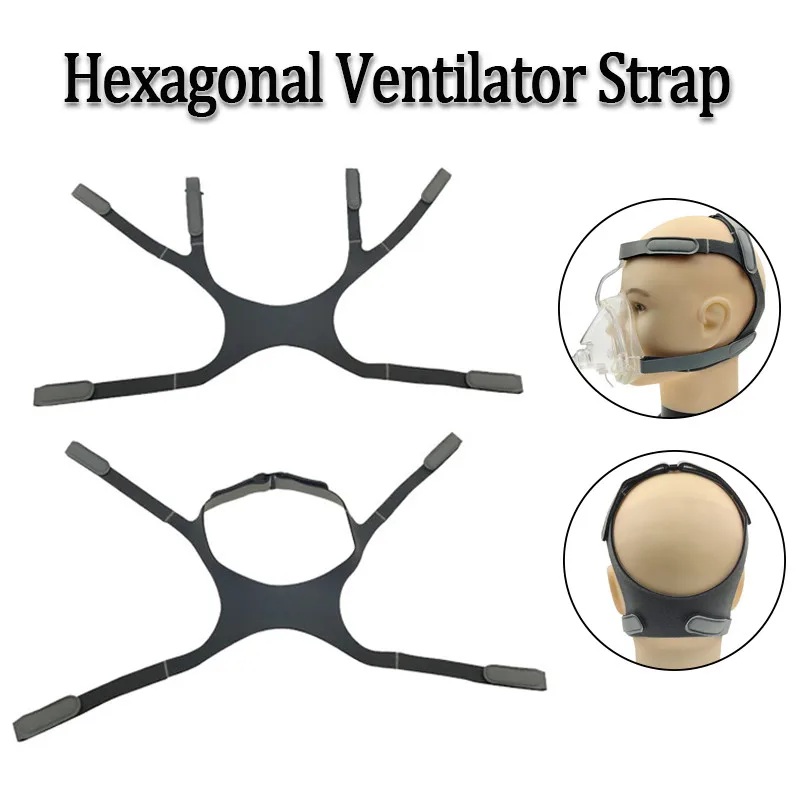 Respirator Mask Headband Adjustable CPAP Anti-snoring Mask Head Belt Strap for Hexagonal Ventilator