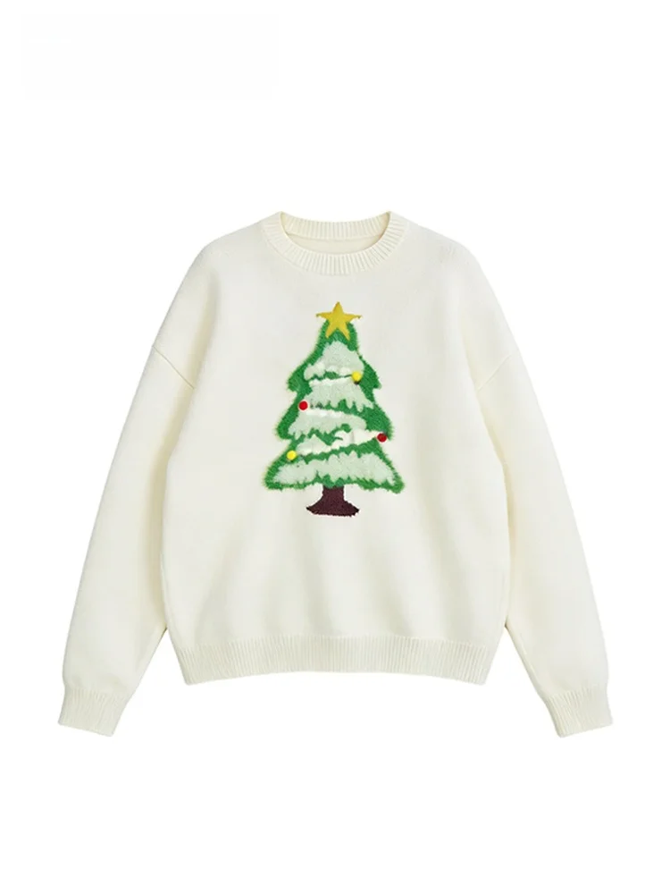 

plus Size Women's round Ne Long Sve Sweater Casual Sle Cotton Knitwear Autumn Winter Loose Fit Faion for Plump Sister