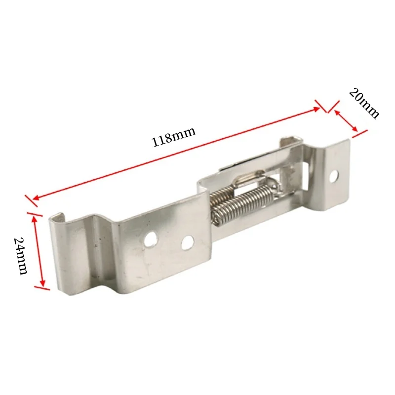 2 PCS Rectangular Car License Plate Spring Loaded Stainless Steel Bracket Cars Frame Holder Clamps Trailer Number Plate Clips