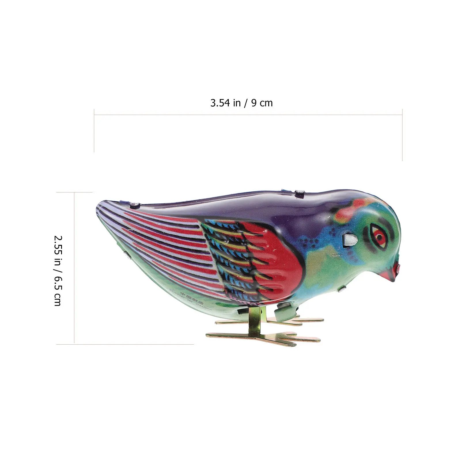 Kreatywna, nakręcana zegarowa zabawka z blaszki w kształcie sroki, mechanizm nakręcany, dla dzieci, wielokrotnego użytku, w stylu vintage, długotrwała, kolekcjonerska.