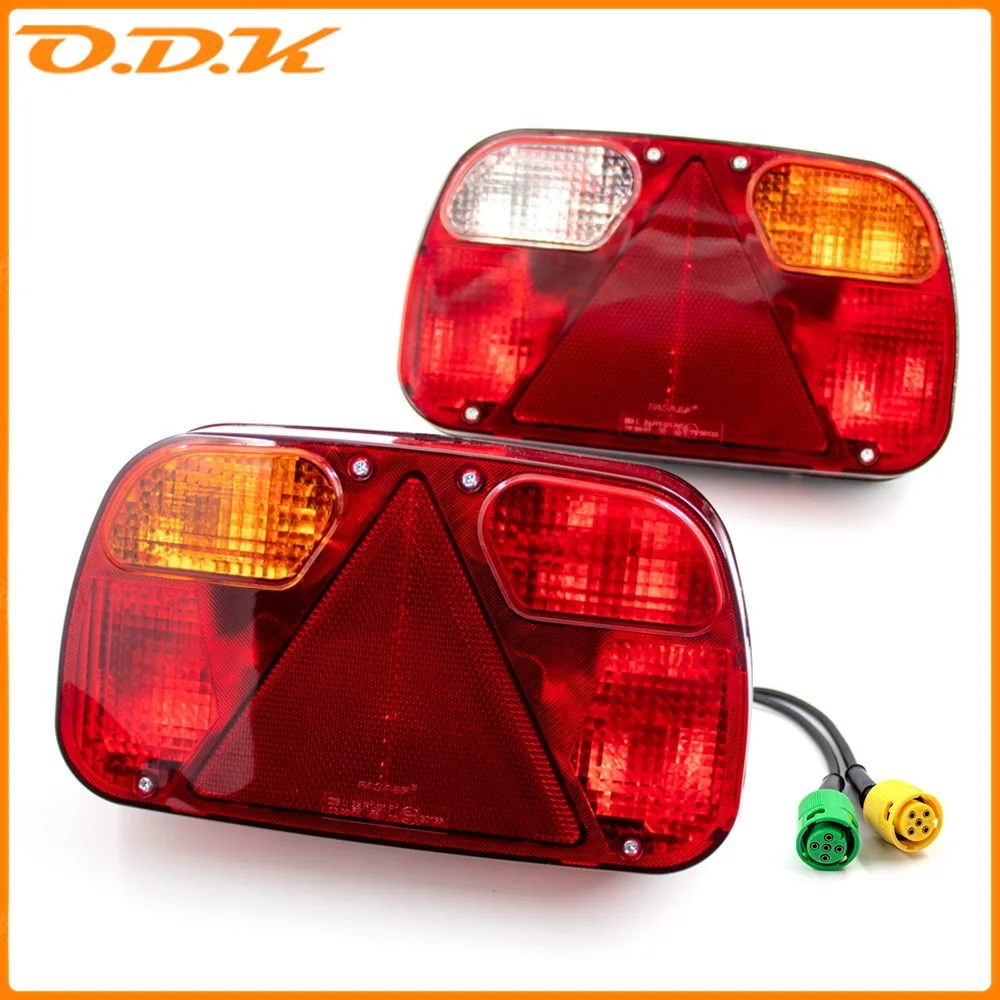 1Set 12V Trailer Tail Light Rear Stop Brake Fog Light Signal Lamp Wiring Harness 5 Core Cable For Car Truck Caravan Lorry Van