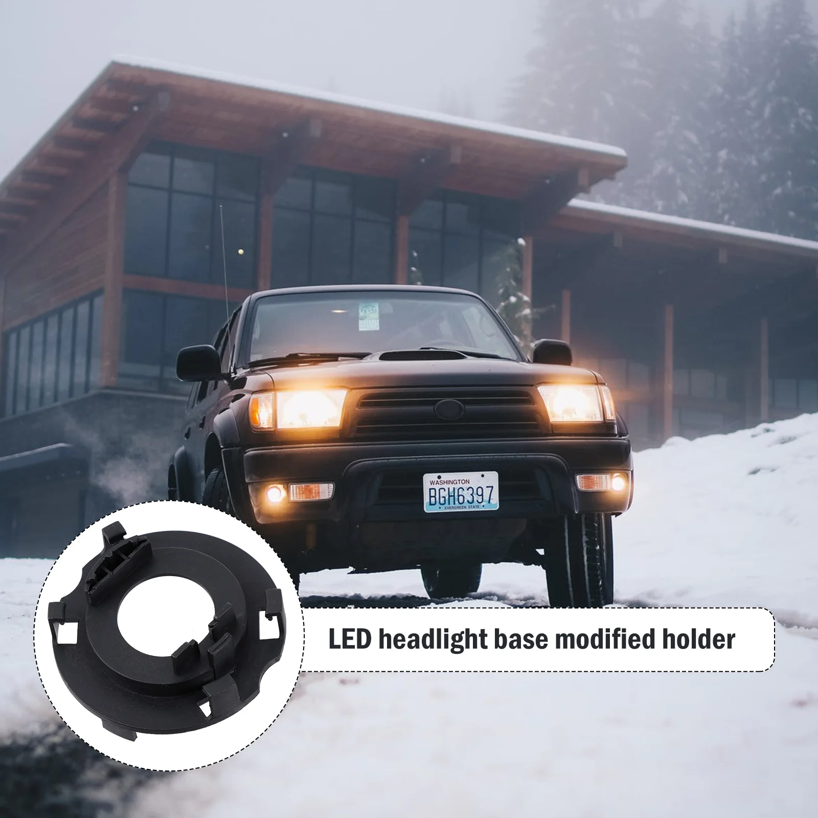 

8pcs Led Adapter Car Holder Base Durable Plastic Scratch Resistant Easy Fixing For Led Lamps