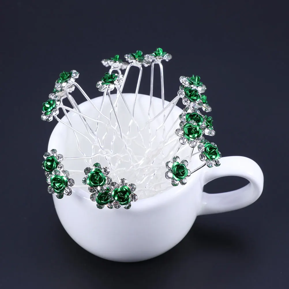 

40 Pcs Rhinestone Hairpin Bridal Accessories Wedding Hair Clip Smooth Surface Exquisite Workmanship Classic Unique Hairstyle