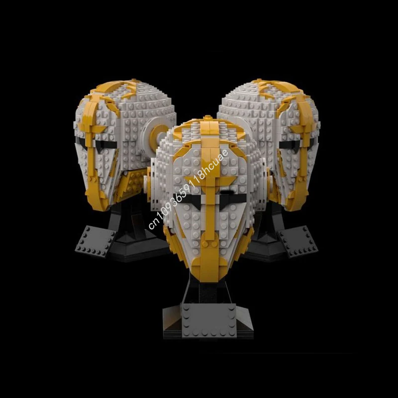 504PCS MOC Star Battle Garde Du Temple Helmets Model Building Blocks Stacking Bricks Creative Kid Toy Gift Diy Educational