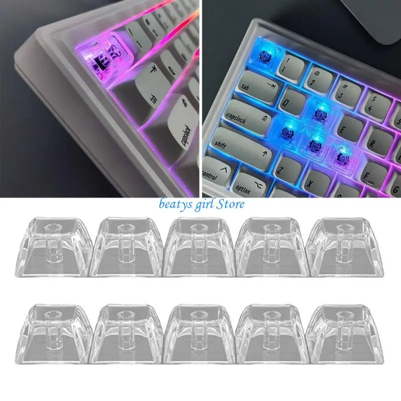 

C7AB 20Keys XDA Profile Transparent Crystal Blank Keycaps Set for MX Switches