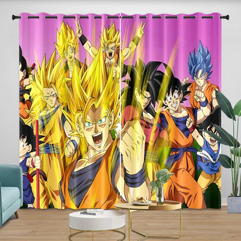 Blackout Curtain Dragon Ball Cartoon Window Shade Bedroom Living Room Home Decoration Children Teens Christmas Gift