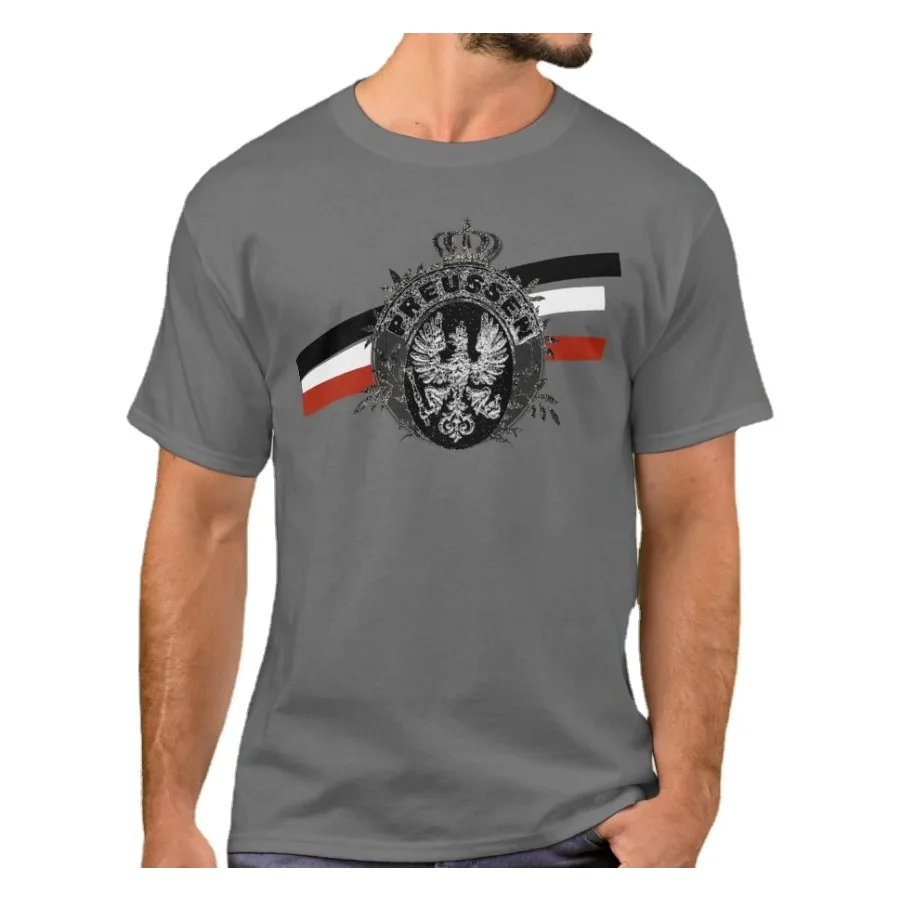 Prussian 1860's Era Silver Eagle with 1867 Flag Mens Gift T-Shirt. Summer Cotton Short Sleeve O-Neck Unisex T Shirt New S-3XL