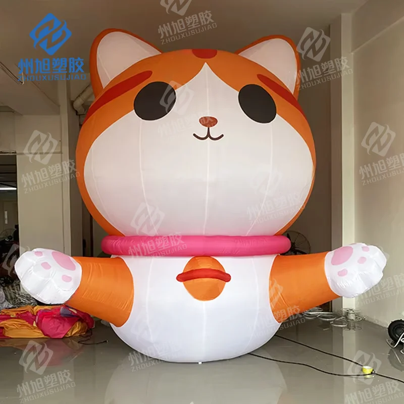 Lindo animal inflable del animal doméstico del gato de la suerte de la Navidad para la decoración del festival