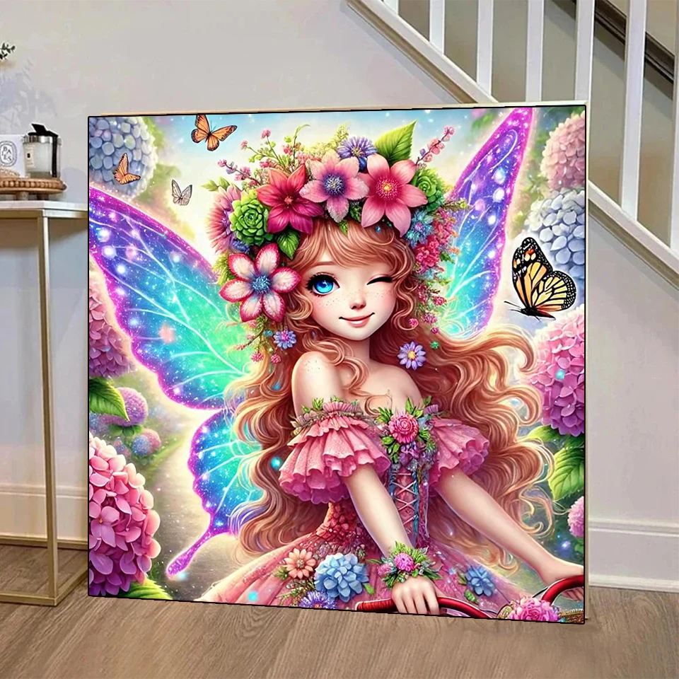 Diamond Painting Sales Cute Embroidery Ball Girl Elf Full Diamond 5DDiy Embroidery Cross Embroidery Room Decoration