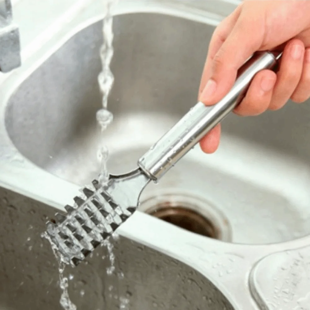 Stainless Steel Fish Scale Remover Silver Handheld Fish Descaler Tool Easy to Use Portable Fish Skin Scraper Home Kitchen