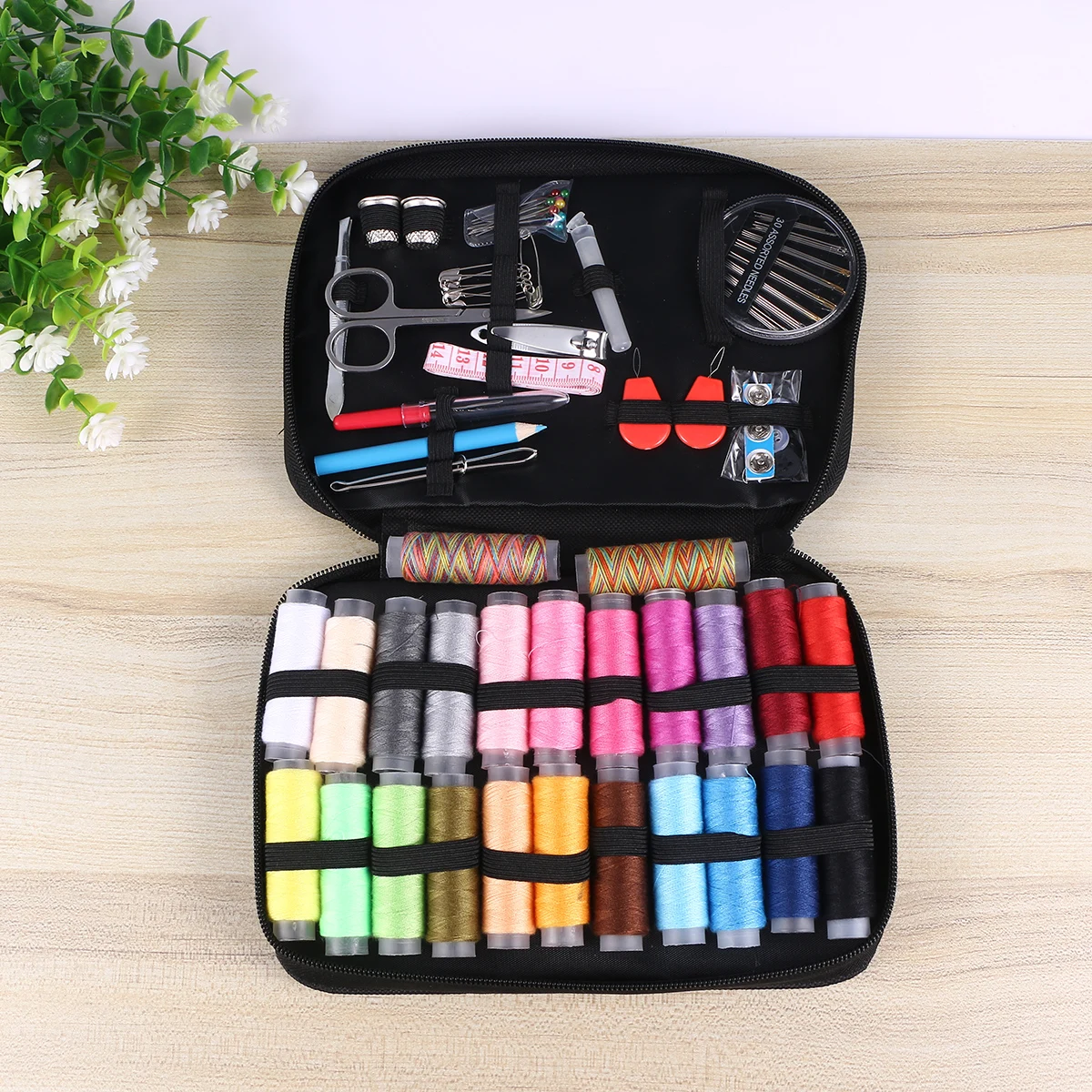 

98pcs Sewing Kit Mini Portable Travel Small General Stitching for Home Quilting Carpet Dress Making Elastic B