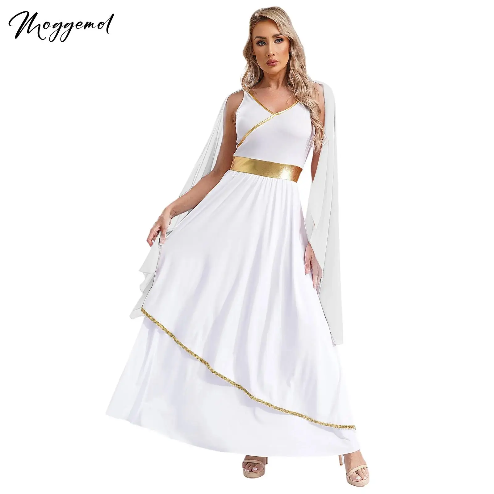 elegant toga dress Classic Adult White Toga XL – Party Stuff main image 0